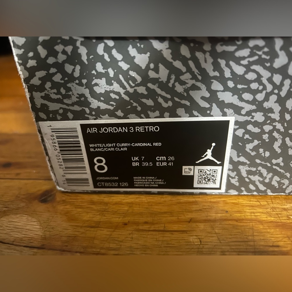 Jordan Retro 3 Empty Box - Picture 2 of 7